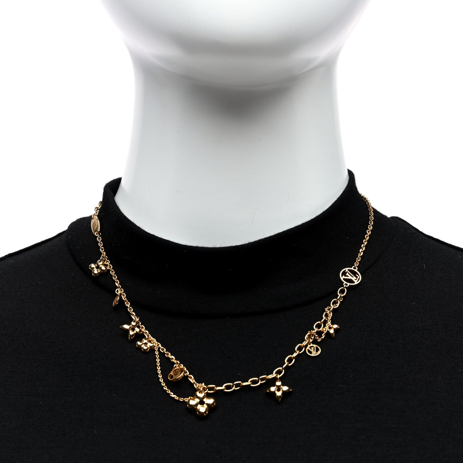 Louis Vuitton Metal Blooming Supple Necklace Gold 2 of 7