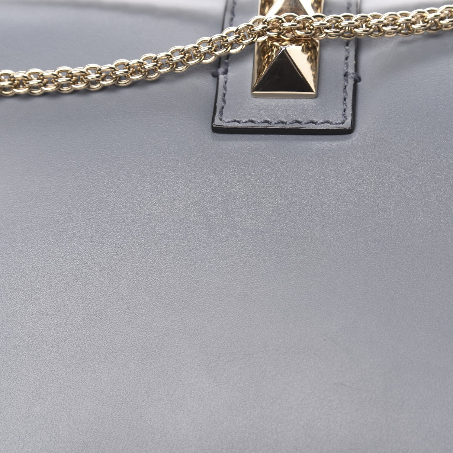 Valentino Garavani Vitello Medium Glam Lock Rockstud Flap Grey 19 of 19