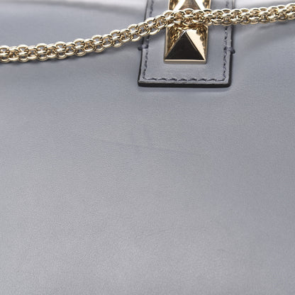 Valentino Garavani Vitello Medium Glam Lock Rockstud Flap Grey 19 of 19