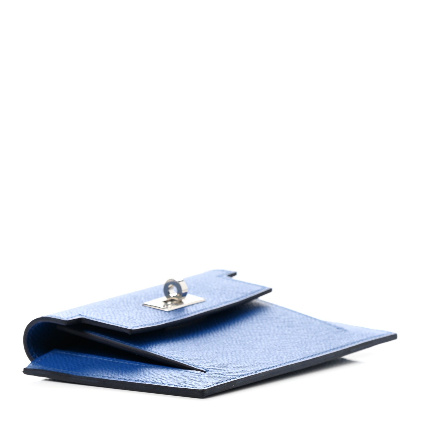 Epsom Kelly Pocket Compact Wallet Bleu France