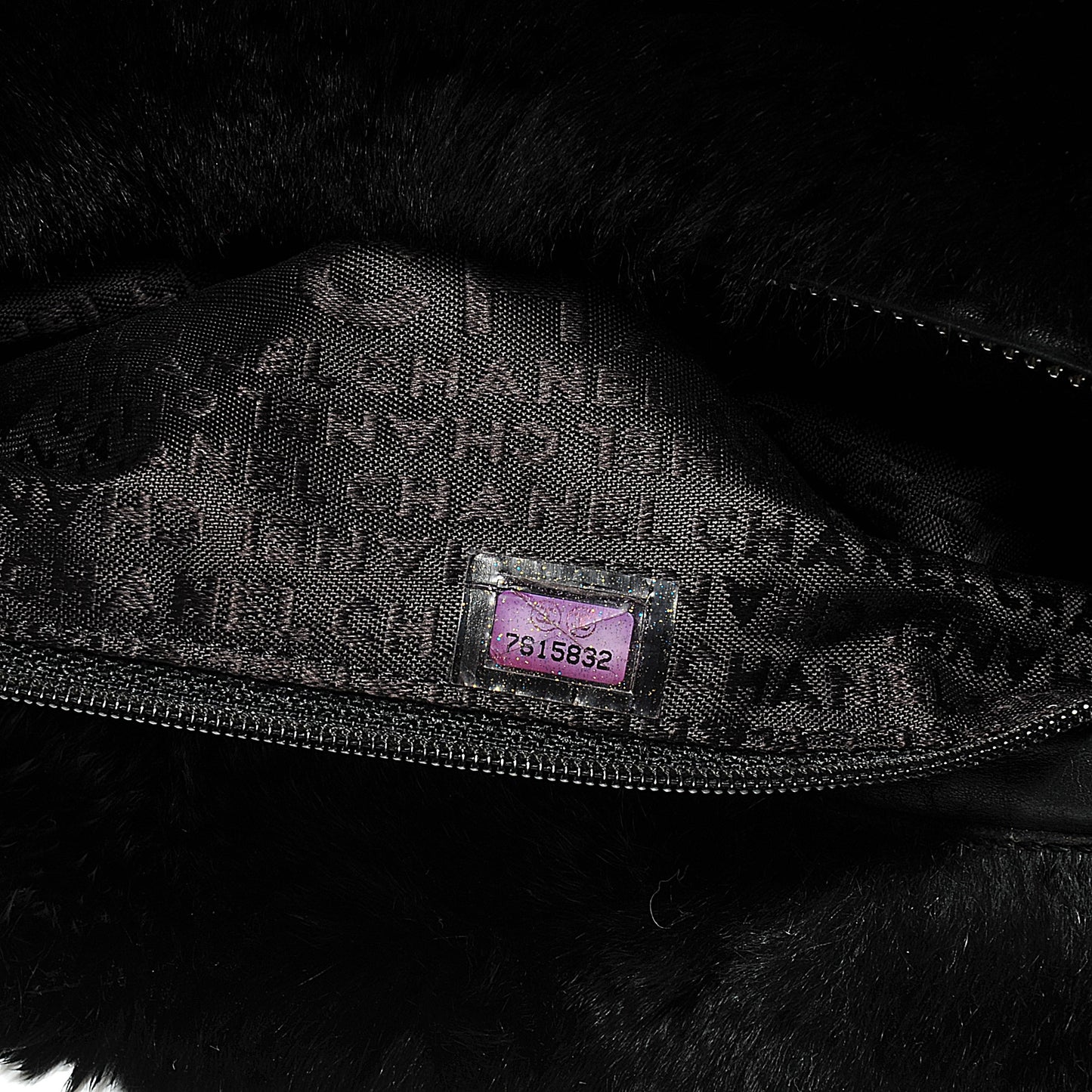 Rabbit Fur Hobo Black