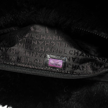 Chanel Rabbit Fur Hobo Black 6 of 7