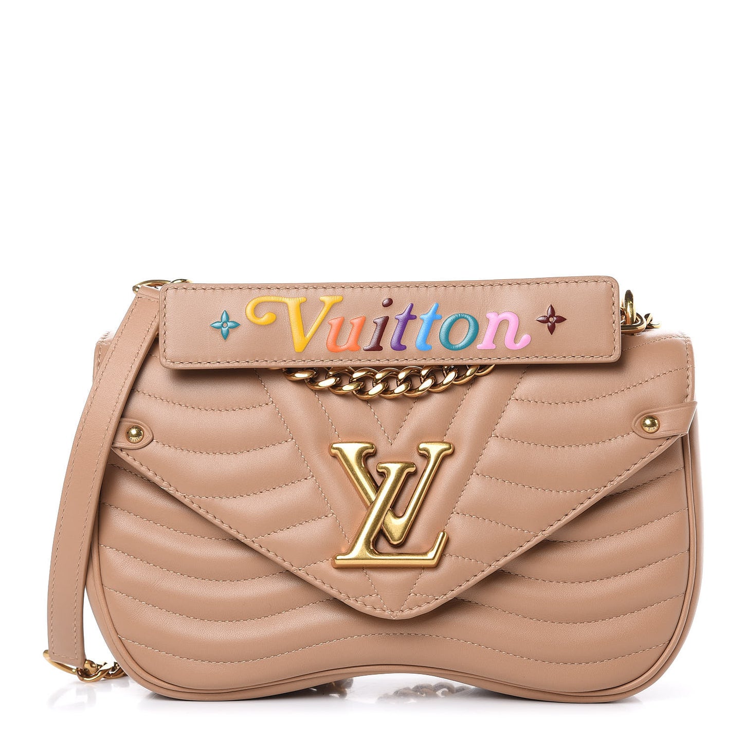 Calfskin New Wave Chain MM Noisette