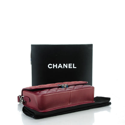 Chanel Nubuck Caviar Quilted Medium Daily Carry Messenger Burgundy 4 of 8