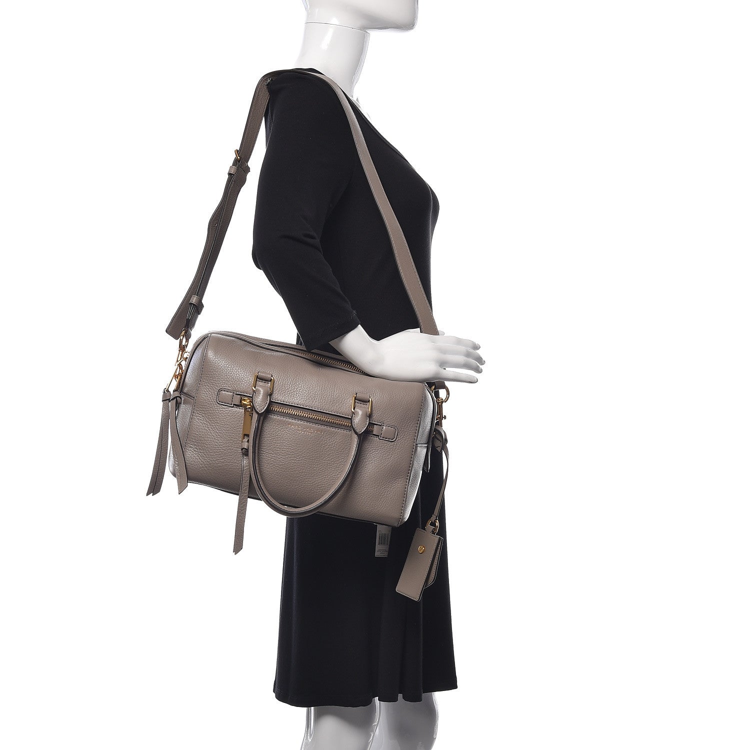 Marc Jacobs Calfskin Recruit Bauletto Satchel Tote Bag Mink 3 of 11