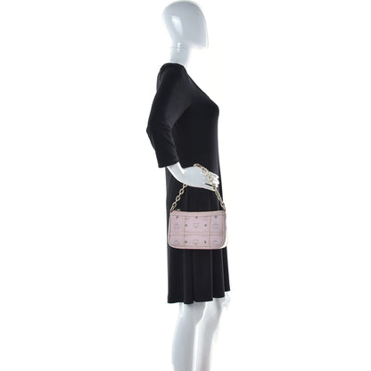 MCM Visetos Nappa Mini Delmy Chain Shoulder Bag Powder Pink 3 of 10