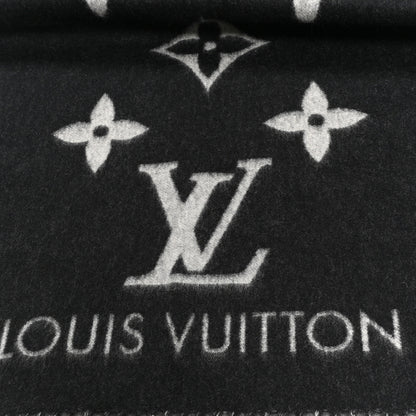Louis Vuitton Cashmere Monogram Reykjavik Scarf Black 3 of 4