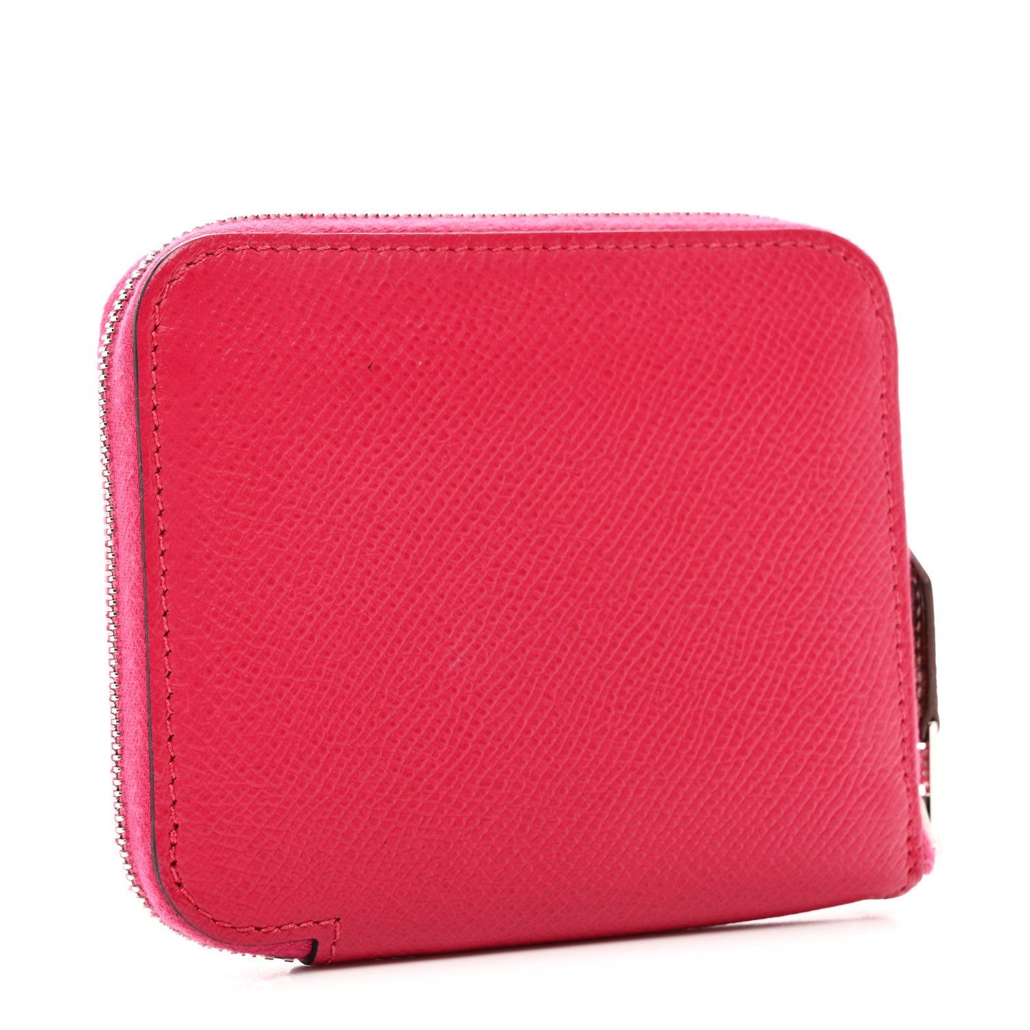 Hermes Epsom Silk'In Compact Wallet Framboise Nata 3 of 8