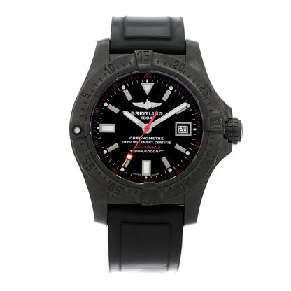 Breitling Stainless Steel Rubber 45mm Avenger Seawolf Automatic Watch Black M17330 1 of 4