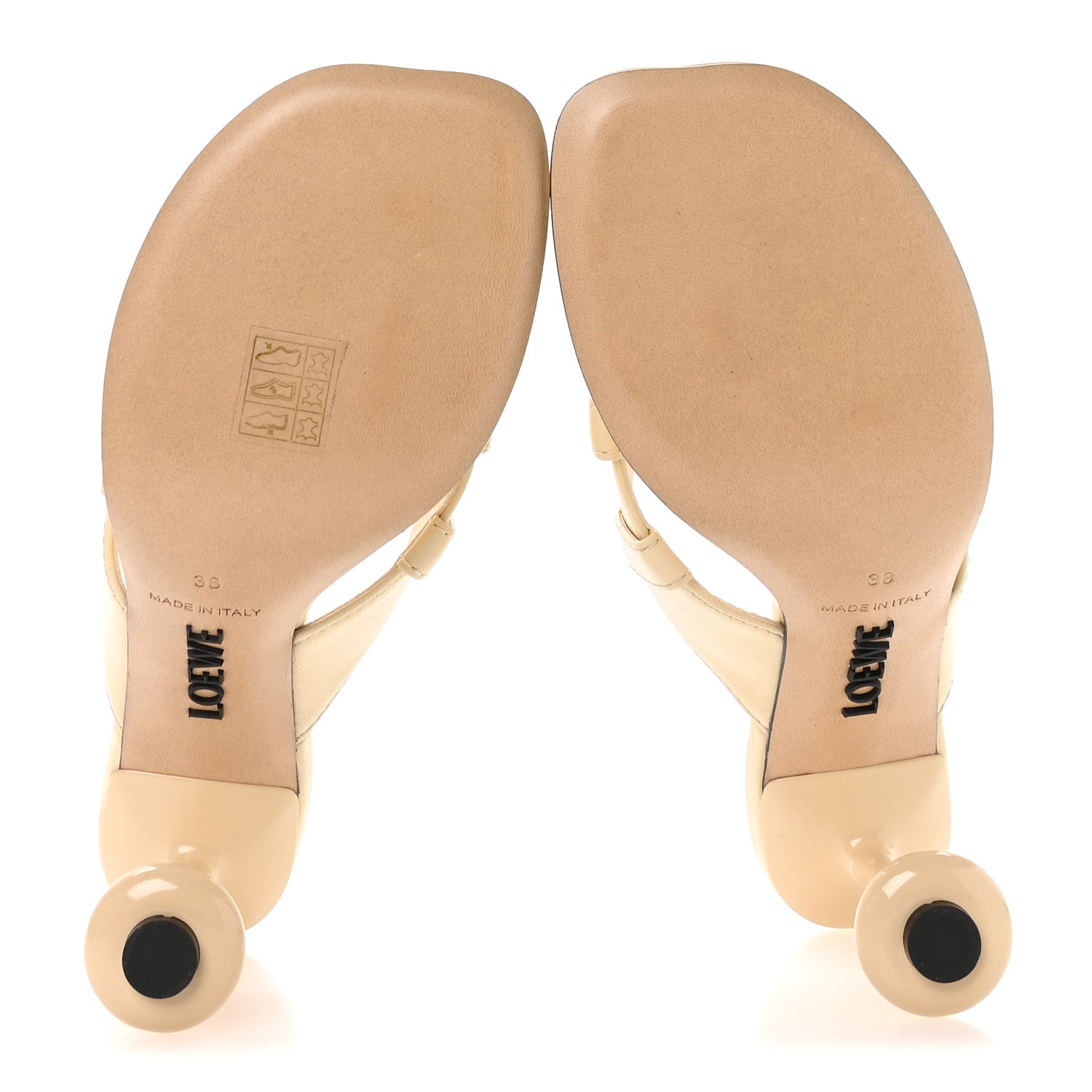 Loewe Goatskin Toy Panta Sandals 38 Oat Milk 6 of 9