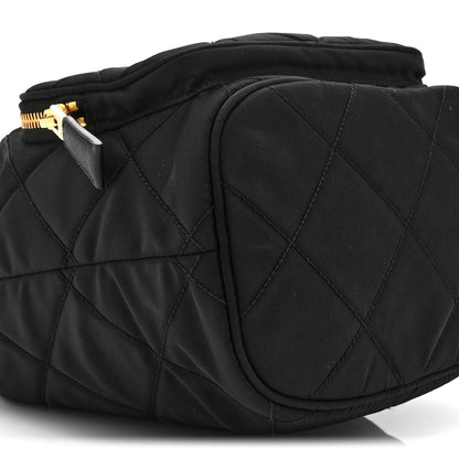 Prada Re-Nylon Saffiano Stitched Duet Bucket Bag Black 10 of 11