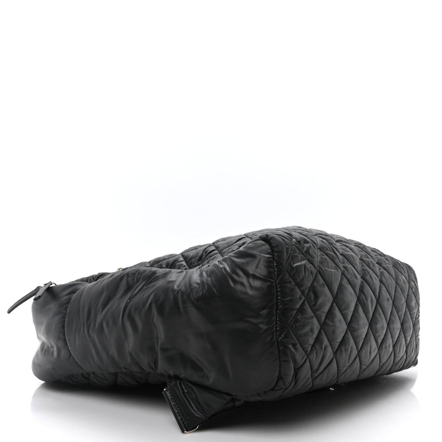Nylon Quilted Coco Cocoon Backpack Black