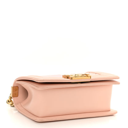 Chanel Calfskin Painted Chevron Embossed Medium Boy Flap Pink 4 of 12