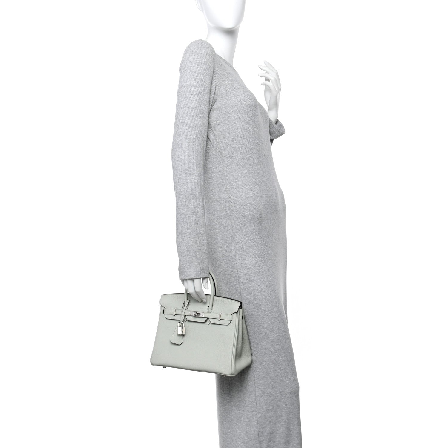 Hermes Togo Birkin 25 Gris Neve 2 of 12