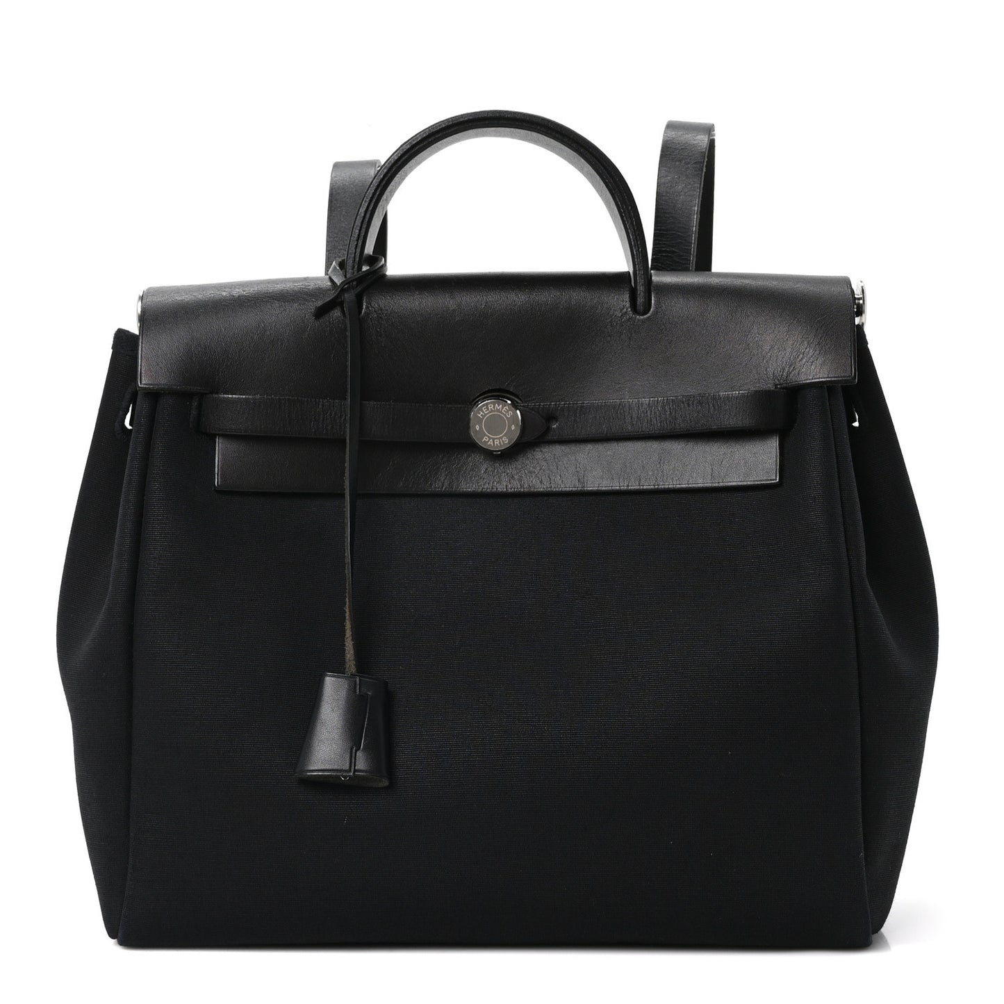 Toile Vache Calfskin Herbag 30 PM Backpack Black