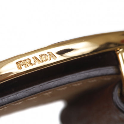 Prada Leather Crocodile Embossed Buckle Belt 75 30 Brown 5 of 10
