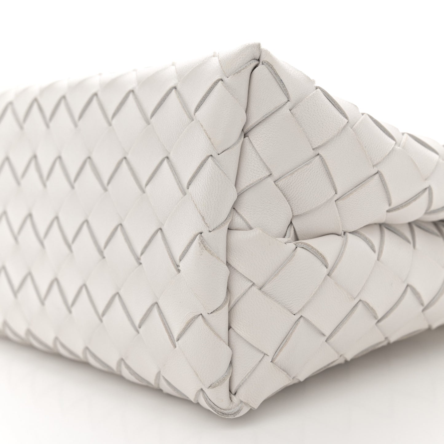 Nappa Intrecciato Small Andiamo Shoulder Bag White