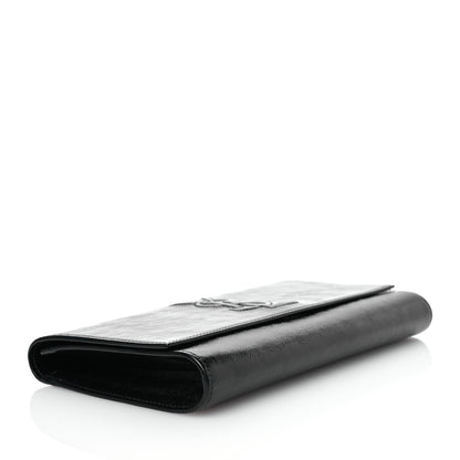 Saint Laurent Textured Patent Monogram Large Belle De Jour Clutch Black 4 of 8