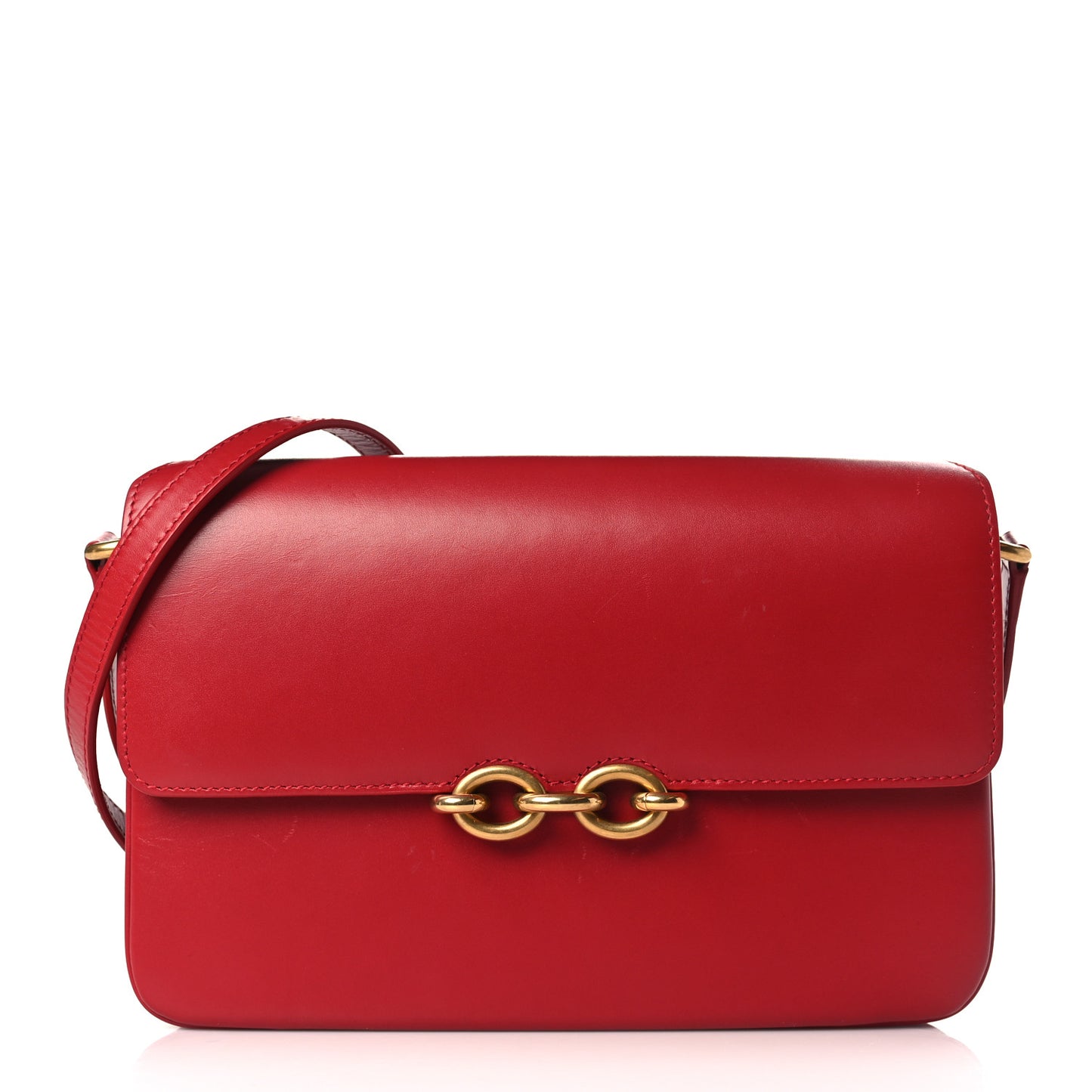 Smooth Calfskin Le Maillon Satchel Rouge Eros