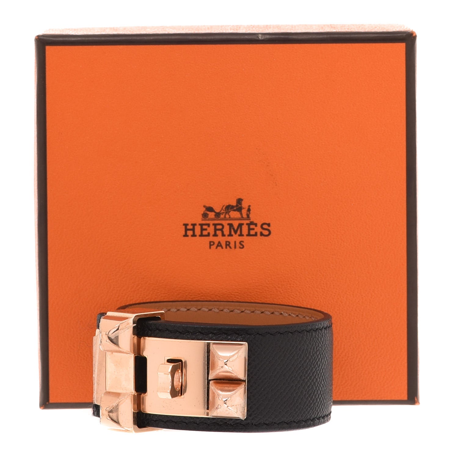 Hermes Epsom Collier de Chien CDC 24 Bracelet T1 Black 7 of 7