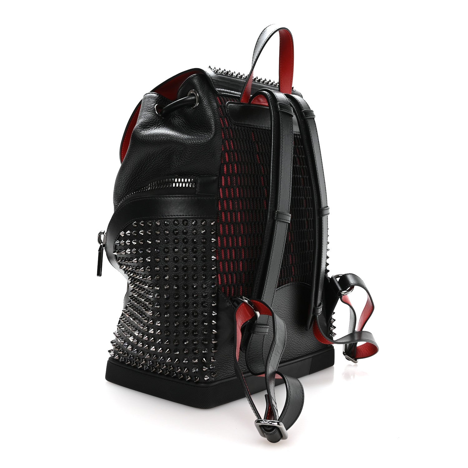 Christian Louboutin Calfskin Spiked Explorafunk Backpack Black