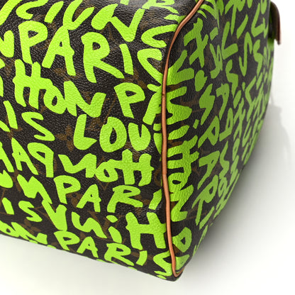 Louis Vuitton Monogram Graffiti Speedy 30 Green 9 of 10
