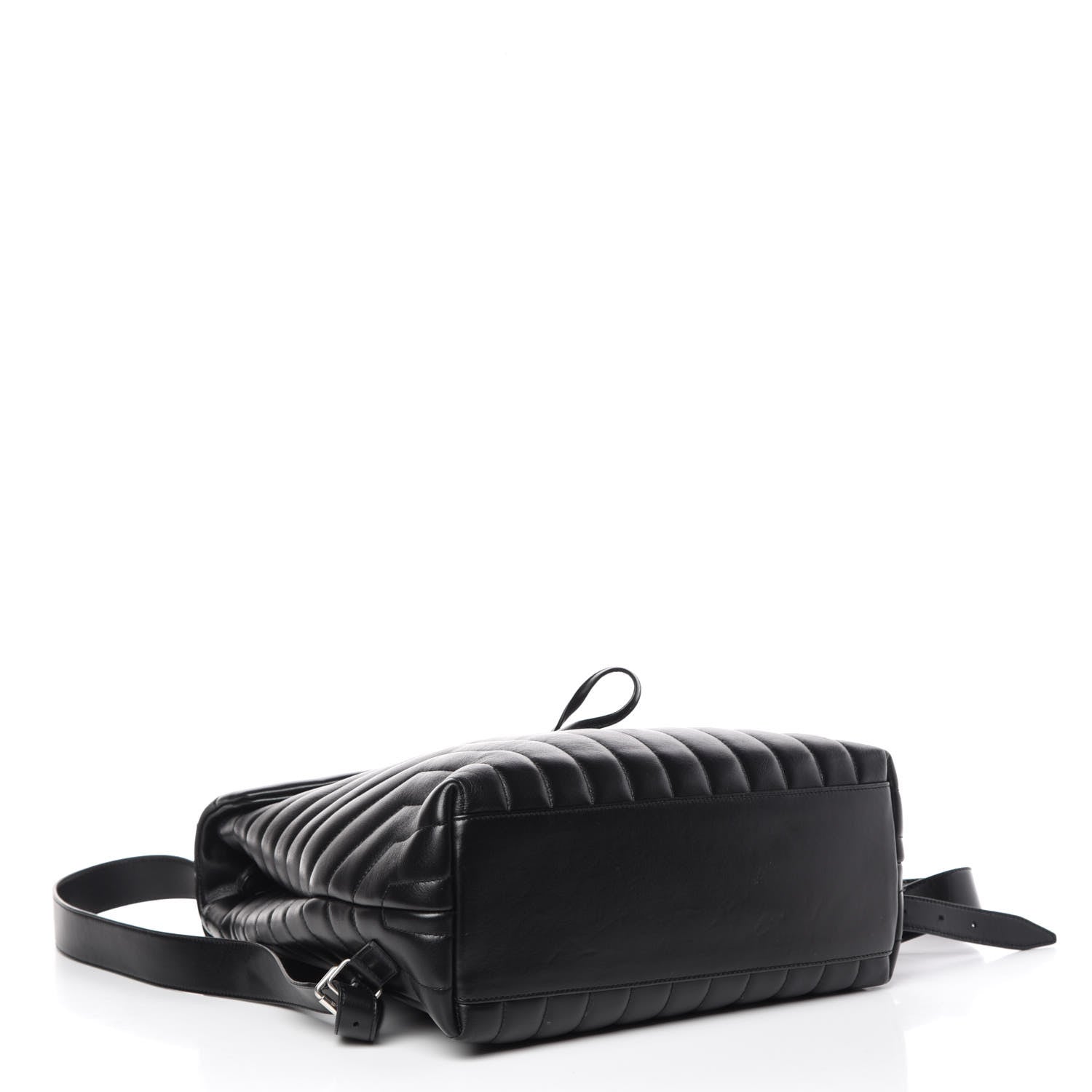 Saint Laurent Calfskin Y Quilted Monogram Medium Loulou Backpack Black 4 of 10