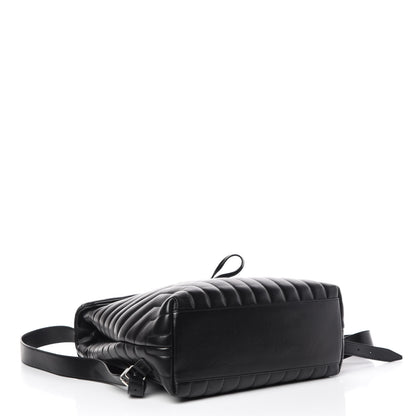 Saint Laurent Calfskin Y Quilted Monogram Medium Loulou Backpack Black 4 of 10