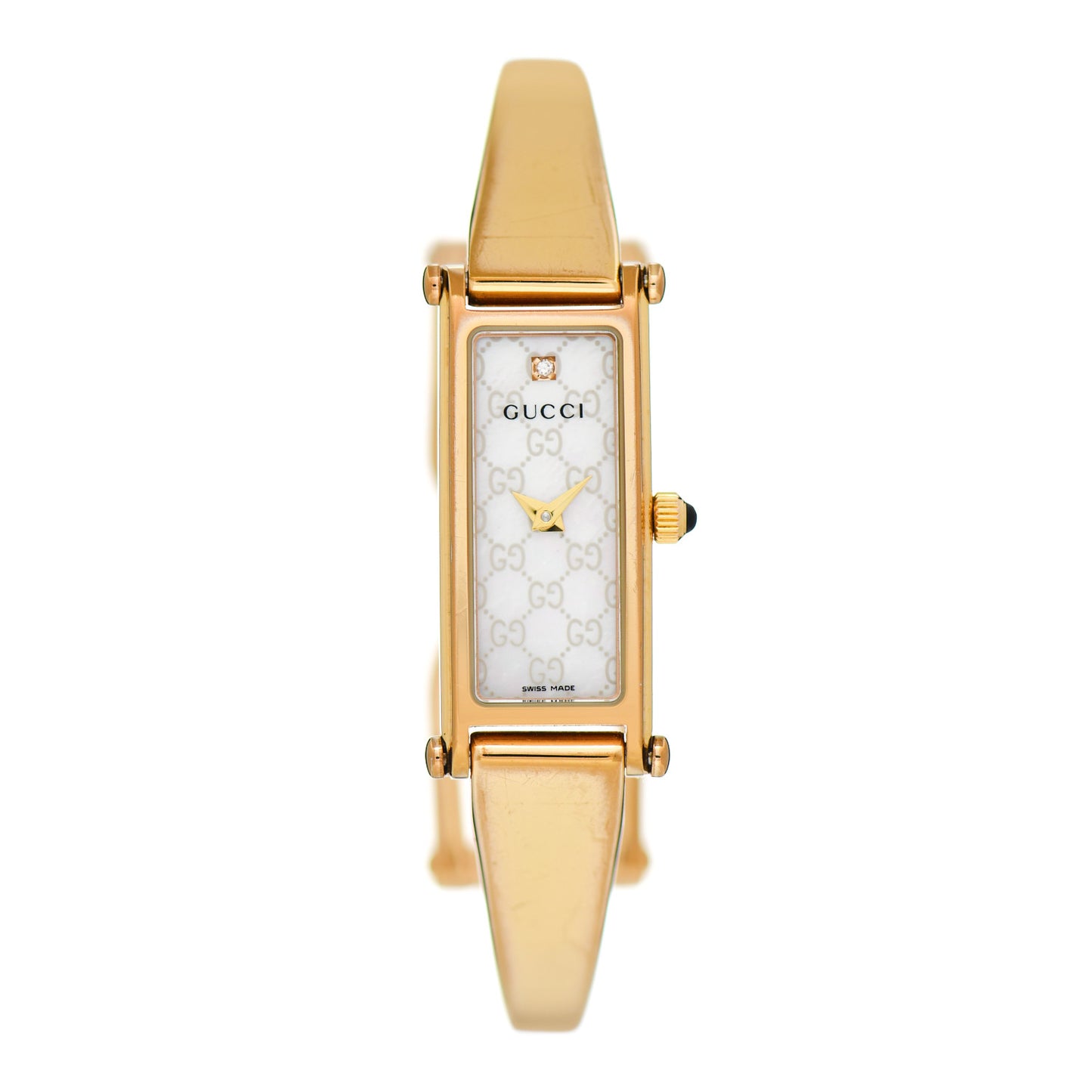 Stainless Steel Diamond Mother of Pearl 12mm 1500L Horsebit Quartz Watch