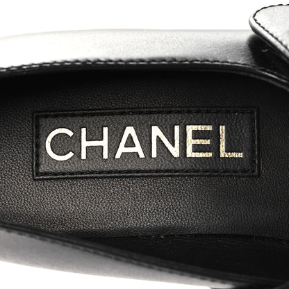 Chanel Calfskin Patent Mary Janes Flats 36.5 Black 9 of 10