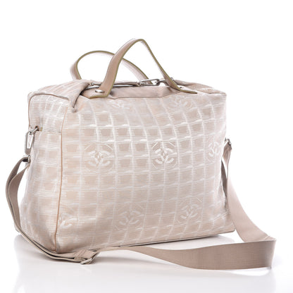 Chanel Nylon Small Travel Duffle Beige 3 of 13