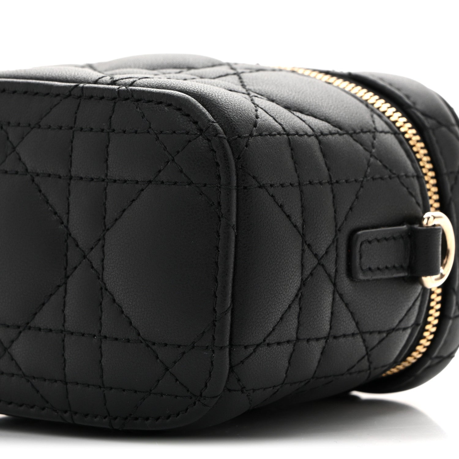 Christian Dior Lambskin Cannage Micro Lady Dior Vanity Case Black 10 of 13