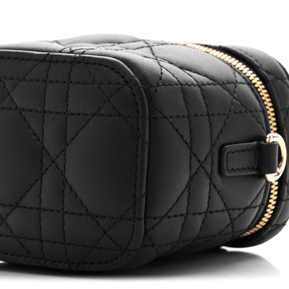 Christian Dior Lambskin Cannage Micro Lady Dior Vanity Case Black 10 of 13