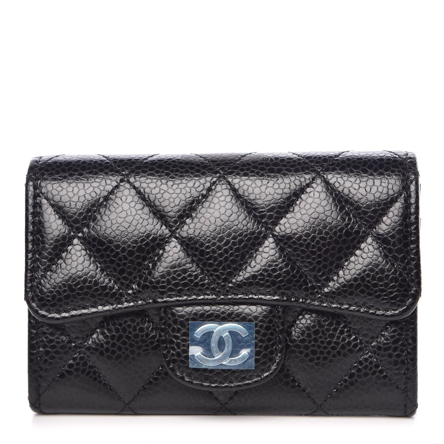 Chanel Caviar Quilted Flap Card Holder Black 1 of 9