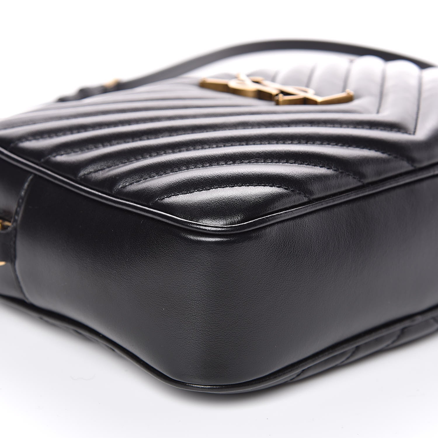 Saint Laurent Calfskin Matelasse Monogram Lou Camera Bag Black 8 of 9