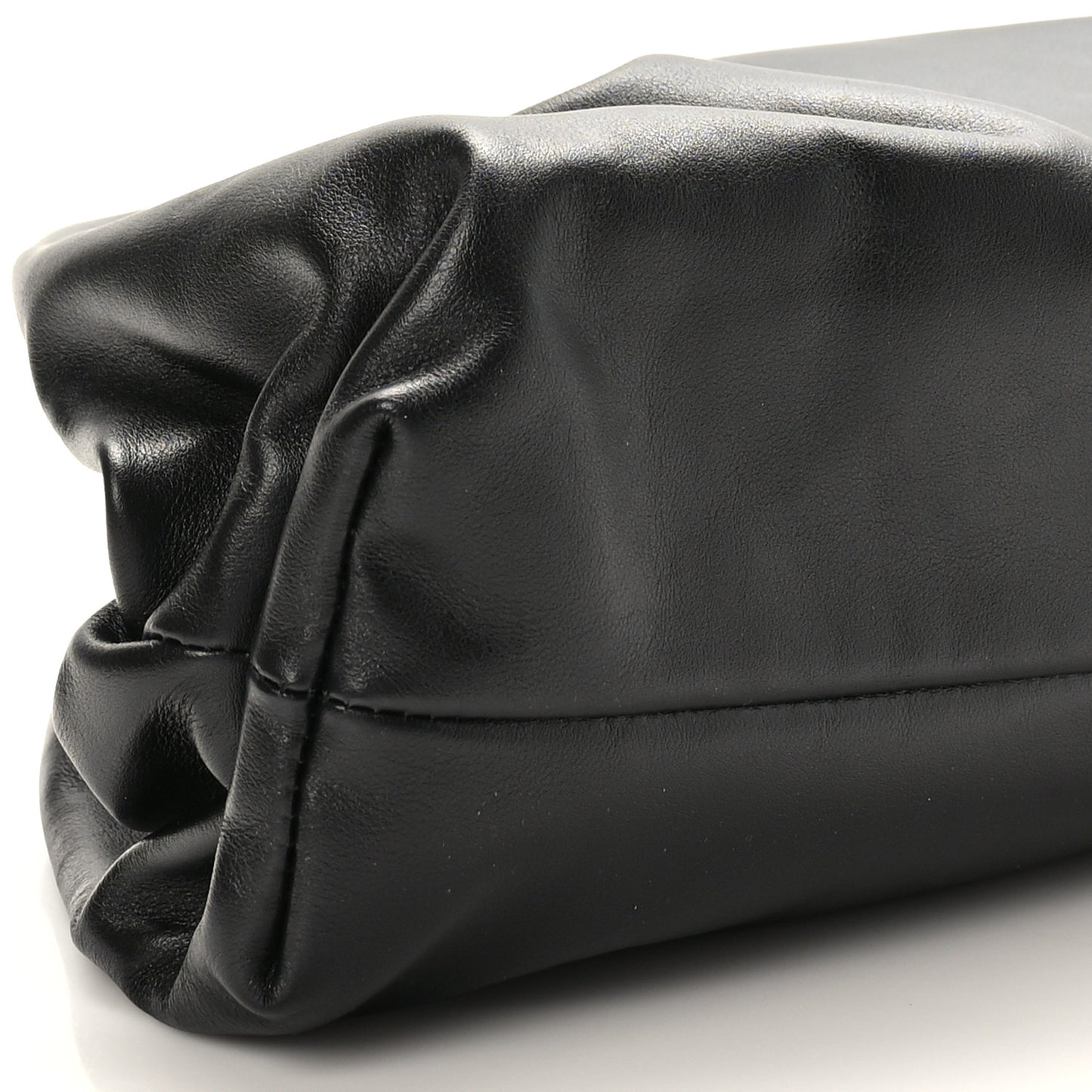 Smooth Butter Calf The Pouch Oversized Clutch Black