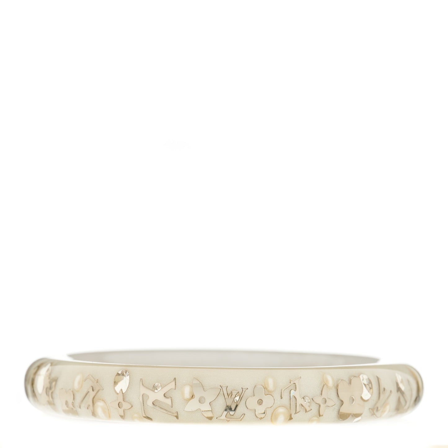 Resin Swarovski Medium Inclusion Bracelet PM White