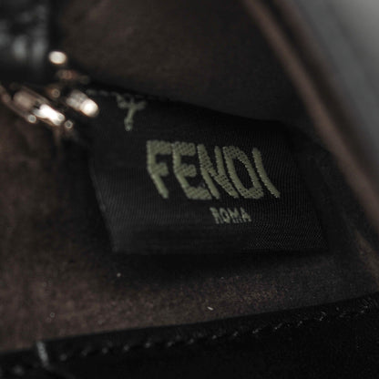 Fendi Nappa Rabbit Fox Fur Micro Buggie Baguette Black 6 of 8