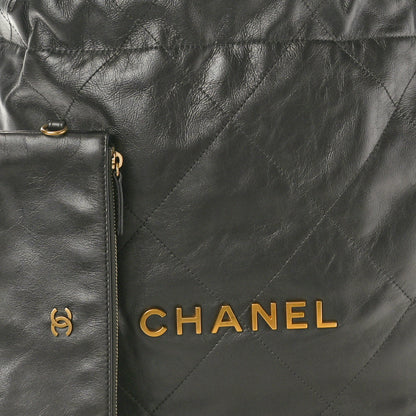 Chanel Metallic Calfskin Quilted Small Chanel 22 Ruthenium 9 of 11