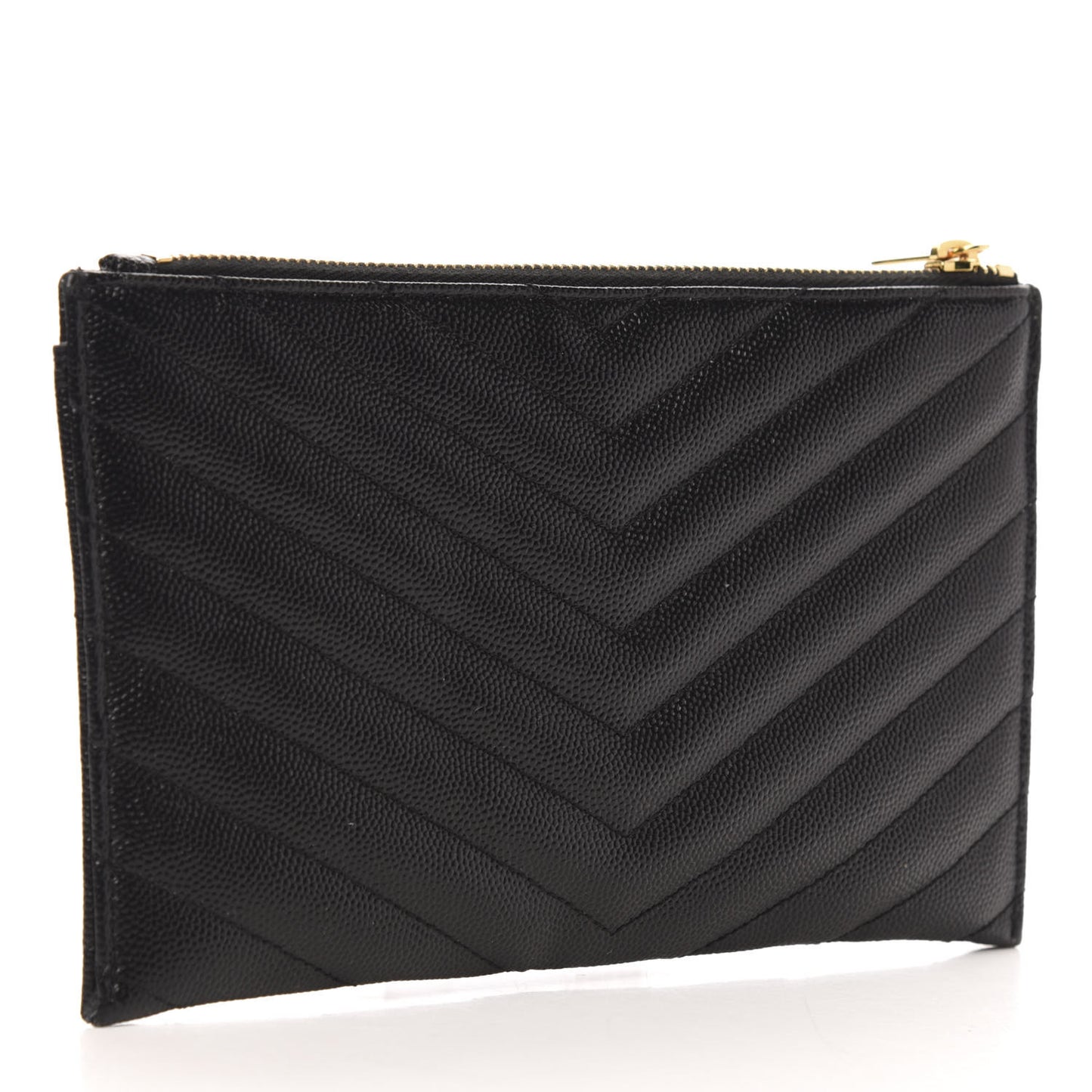 Grain De Poudre Chevron Monogram Bill Pouch Black
