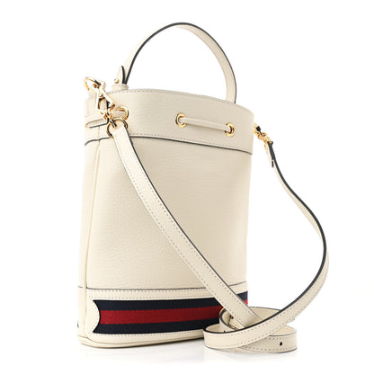Gucci Glazed Textured Calfskin Web Small Ophidia Bucket Bag Mystic White 3 of 10