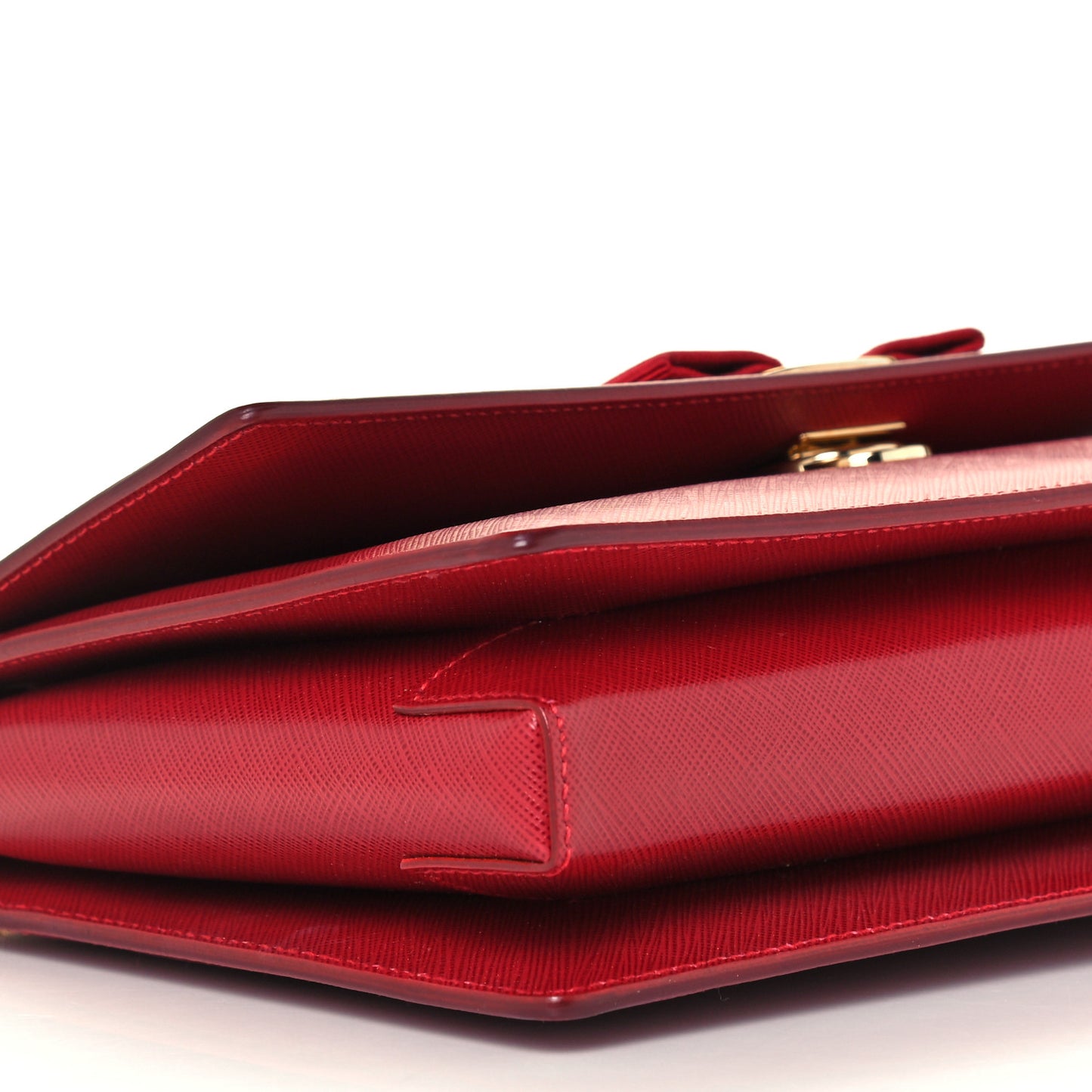 Printed Calfskin Ginny Shoulder Bag Red