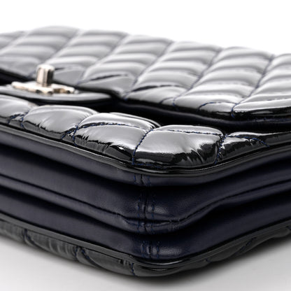 Chanel Patent Quilted 3 Jumbo Flap Navy 11 of 13