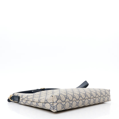 Gucci GG Plus Monogram Medium Flat Messenger Bag Navy 4 of 12