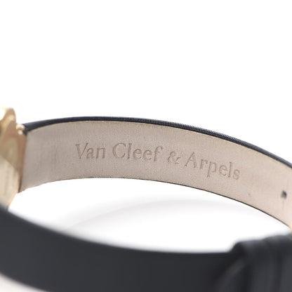 Van Cleef & Arpels 18K Yellow Gold Satin Onyx 26mm Alhambra Quartz Watch 6 of 9