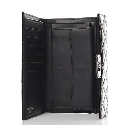 Chanel Patent Calfskin Quilted Large Flap Wallet Black 5 of 8