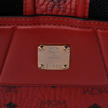 MCM Visetos Medium Duke Backpack Ruby Red 6 of 14