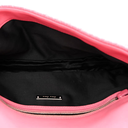 Miu Miu Nappa Matelasse Crystal Flap Clutch Geranio 5 of 10