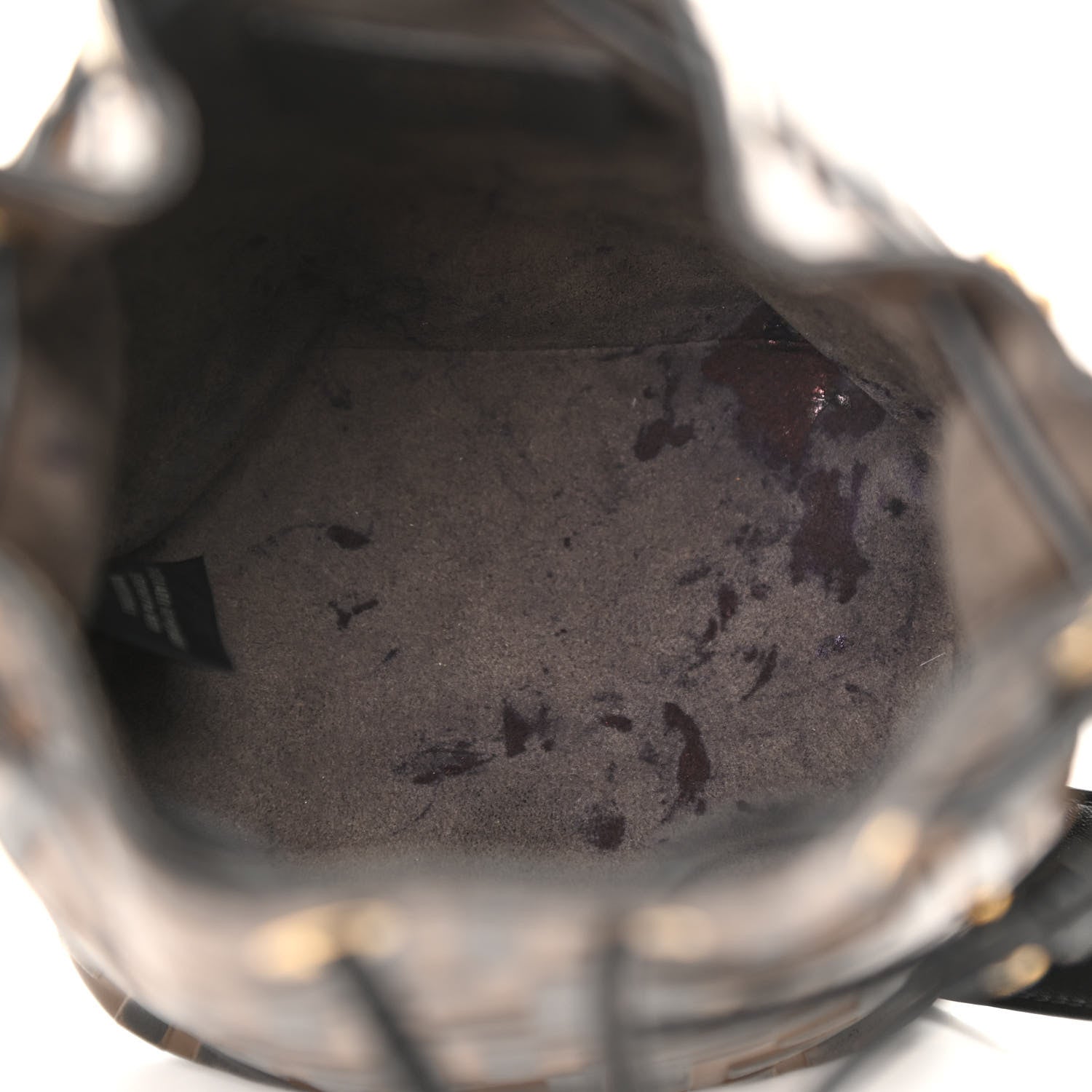 Fendi Vitello Liberty F is Fendi Bi-Color FF 1974 Embossed Mini Mon Tresor Bucket Bag Maya Black 5 of 15