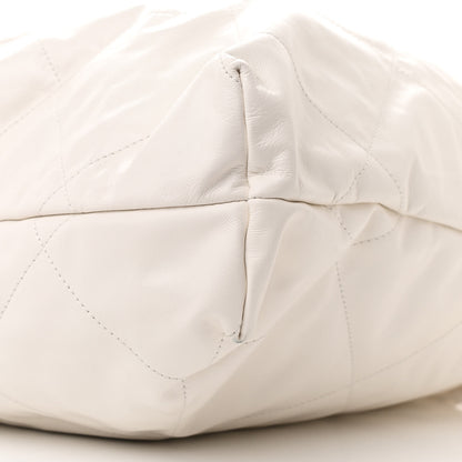 Chanel Shiny Calfskin Quilted Chanel 22 White Black 12 of 12
